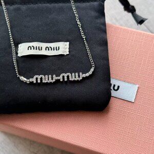 Miu Miu Silver Necklace Adjustable 40–45 cm w/ Box & Dust Bag